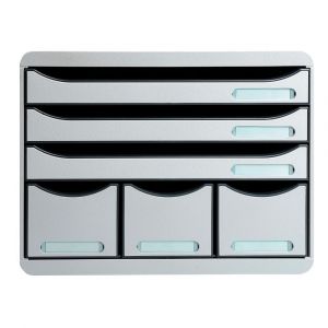 EXACOMPTA Module de classement Storebox 6 tiroirs Office - Gris lumi&egrave;re
