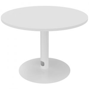 Table ronde 100 cm - Piètement tulipe Blanc - Plateau Blanc