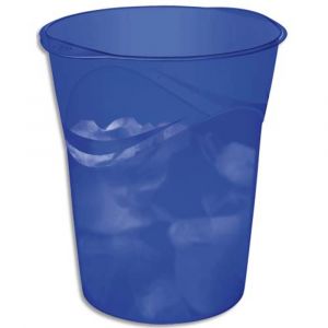 CEP Corbeille &agrave; papier Happy 280H Bleu &eacute;lectrique, capacit&eacute; 14 Litres - Dim : L29 x H33,4 x P30,5 cm
