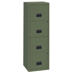 Classeur M&eacute;tal Pratic 4 tiroirs pour dossiers suspendus - Vert