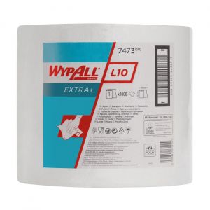 Wypall Papier d'essuyage &agrave; d&eacute;vidage central L20 simple &eacute;paisseur 1000&nbsp;feuilles 236 mm - 7473 - Blanc - Lot de 2 rouleaux de 380 m