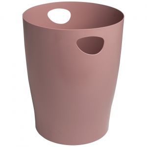 Exacompta Corbeille &agrave; papier&nbsp;Ecobin Skandi 15 L - Rose nude