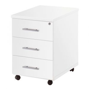 Caisson mobile Axiome - L.42 x H.58 x P.60 cm - 3 tiroirs - Blanc