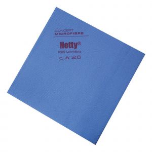 CONCEPT MICROFIBRE Lavette microfibre non tiss&eacute;e Netty Concept Microfibre bleu, lot de 5