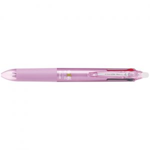 Pilot FriXion Ball Stylo 4 couleurs roller encre gel effaçable et rechargeable - Pointe fine - Corps rose