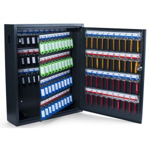 Pavo Armoire &agrave; cl&eacute;s de luxe s&eacute;curis&eacute; en acier - capacit&eacute; 150 cl&eacute;s - Gris anthracite