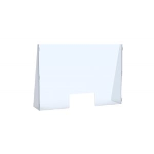 Paperflow Vitre de protection Plexiglass H.68 x L.98 x P.23,5 cm avec encoche passe documents - Epaisseur 4 mm