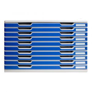 EXACOMPTA Module de classement Modulo Office 10 tiroirs A3 - Bleu