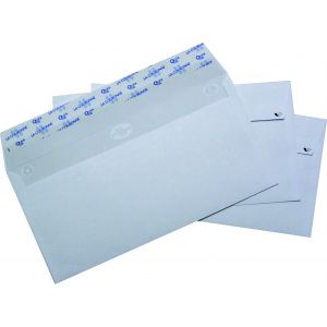 La Couronne Enveloppe blanche Premium DL 110 x 220 mm 90g sans fen&ecirc;tre - autocollante bande protectrice - Lot de 500