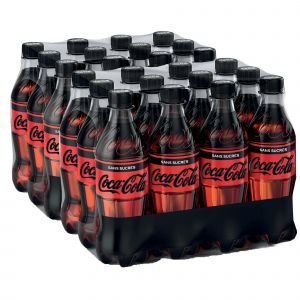 COCA-COLA Soda Coca-Cola zéro sucres, en bouteille, lot de 24 x 50 cl