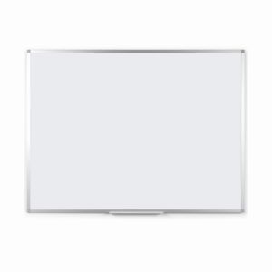 MONDOFFICE Tableau blanc &eacute;maill&eacute; - L.180 x H.120 cm - Magn&eacute;tique - Cadre Aluminium