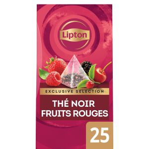 Lipton Exclusive Selection Th&eacute; Noir Fruits Rouges - 25 sachets pyramide