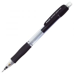 Pilot Super&nbsp;Grip, porte-mines, mine HB de 0,7&nbsp;mm, corps noir avec zone de pr&eacute;hension