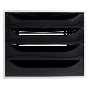 EXACOMPTA Module de classement Ecobox Office 4 tiroirs - Noir