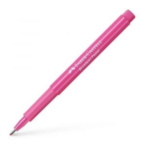 FABER CASTELL Feutre BROADPEN 1554 pointe large 0,8 mm, corps transparent, Rose pourpre indélébile