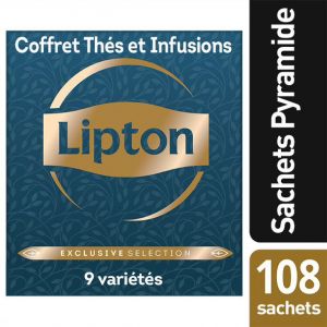Lipton Exclusive Selection Coffret Th&eacute; et Infusion - 108 sachets pyramide