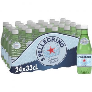 San Pellegrino Eau min&eacute;rale gazeuse l&eacute;g&egrave;rement p&eacute;tillante - Lot 24 bouteilles PET 33 cl