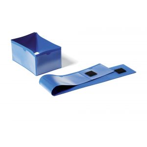 Durable Pochettes porte-&eacute;tiquette logistique pour pied de palette - 145 x 75 mm - Bleu - Lot de 50