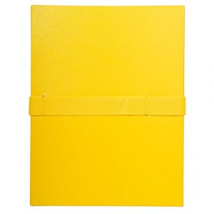 EXACOMPTA Chemise extensible balacron sans rabat sangle scratch - 24x32cm - Jaune