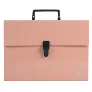 EXACOMPTA Trieur familial &agrave; poign&eacute;e Aquarel 18 compartiments - Corail