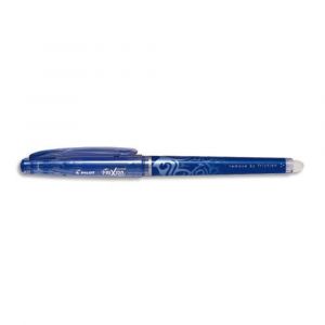 PILOT Stylo Roller FriXion Point, pointe hi-tec fine, s'efface à la gomme en bout de stylo,coloris Bleu.