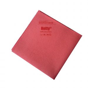 CONCEPT MICROFIBRE Lavette microfibre non tiss&eacute;e Netty Concept Microfibre rouge, lot de 5