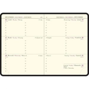 EXACOMPTA Recharge Agenda de poche La Semaine Planifi&eacute;e 13 9 x 13 cm Semainier Janvier &agrave; d&eacute;cembre 2026