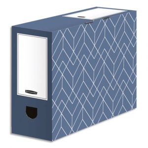 BANKERS BOX Boîte archives dos de 10 cm HEAVY DUTY DESIGN. Montage manuel. Coloris bleu