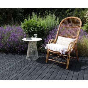 EDA Dalle de sol imitation bois, (L)500 mm, plastique, noir