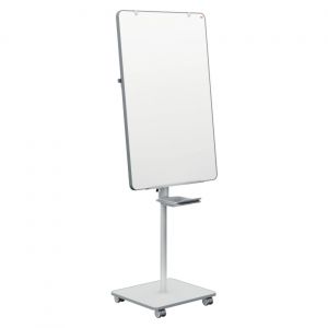 Nobo Chevalet Mobile Move & Meet Magnétique blanc - Tableau orientable - Sur roulettes - 70 x 100 cm