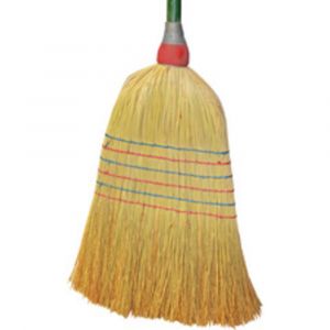 PEGGY PERFECT Balai paille de riz, manche en bois, 6 fils