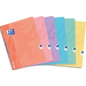 OXFORD Cahier piq&ucirc;re OpenFlex polypropyl&egrave;ne 96 pages 24x32 cm grands carreaux Sey&egrave;s. Coloris assortis pas
