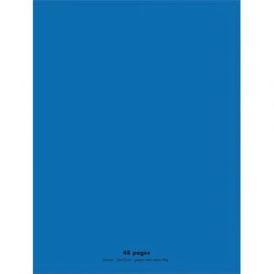 CONQUERANT C9 Cahier piq&ucirc;re 24x32cm 48 pages 90g grands carreaux Sey&egrave;s. Couverture polypropyl&egrave;ne Bleu