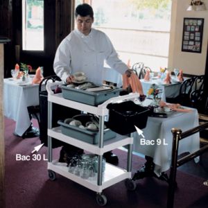 RUBBERMAID Bac à déchet 30 L pour chariots alimentaires Rubbermaid