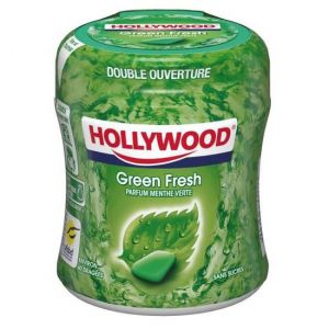 HOLLYWOOD Easy Box chewing-gum Green Fresh sans sucre - bo&icirc;te de 60