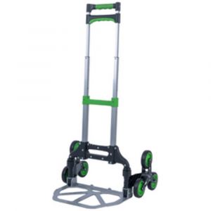 Diable d'escalier en aluminium, 2 x 3 roues en &eacute;toile