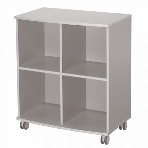 Desserte Domino 4 cases - Mélaminé - Corps Aluminium