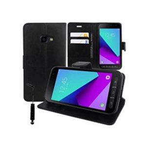DLH ETUI FOLIO NOIR PORTE CARTES AVEC RABAT POUR SAMSUNG GALAXY XCOVER 4 et GALAXY XCOVER 4S (SM-G390 / SM-G398), Folio, Samsung, SAMSUNG Galaxy Xcove