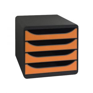 EXACOMPTA Module de classement Big Box 4 tiroirs Iderama - Orange