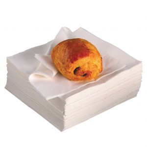 LUCART Serviettes de table en papier Lucart 2 plis, coloris blanc, lot de 48 x 50