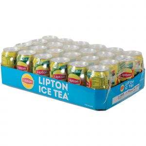 LIPTON Ice Tea P&ecirc;che Lipton, en canette, lot de 24 x 33 cl