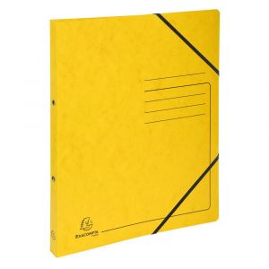 EXACOMPTA Classeur 2 anneaux 15mm carte lustr&eacute;e imprim&eacute;e - A4 - Jaune