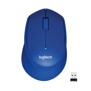 Logitech M330 SILENT PLUS, Droitier, Optique, RF sans fil, 1000 DPI, Bleu 910-004910