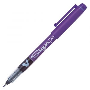 Pilot V-Sign Pen Stylo feutre &agrave; capuchon pointe moyenne 2 mm - Violet