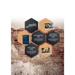 SECURIT Ardoise & tableau en li&egrave;ge SILHOUETTE 'Hexagon'