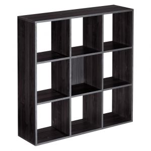 Module bibliothèque multicases Classic -  9 cases - Noir