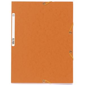 Exacompta Chemise Nature Future&reg; 3&nbsp;rabats &agrave; &eacute;lastique 250&nbsp;feuilles A4 24&nbsp;x&nbsp;32&nbsp;cm en carte Orange
