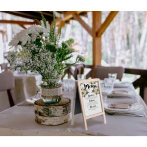 SECURIT Ardoise de table MINI avec tr&eacute;pied, h&ecirc;tre