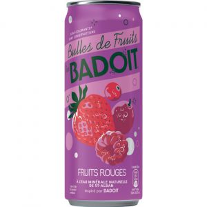 Badoit Fruits rouges - Bulles de fruits - Eau min&eacute;rale naturelle - Lot de 6 canettes slim 33 cl