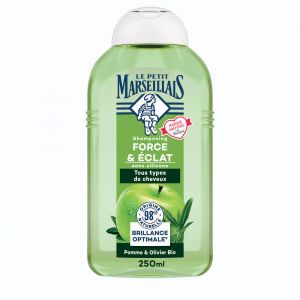 LE PETIT MARSEILLAIS Shampooing Le Petit Marseillais force et éclat parfum pomme et olivier, le flacon de 250 ml